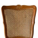 Pair of Louis XV style chairs - Rattan cane seat