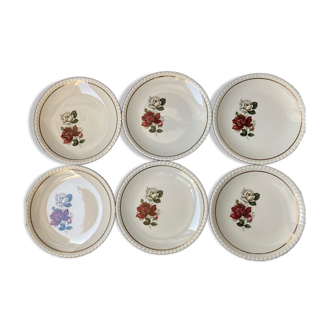 6 assiettes plates kg Luneville Badonviller