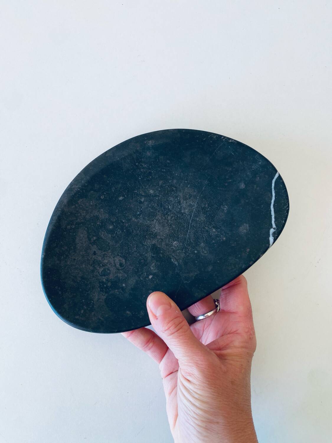 Black Fossil Marble Bowl