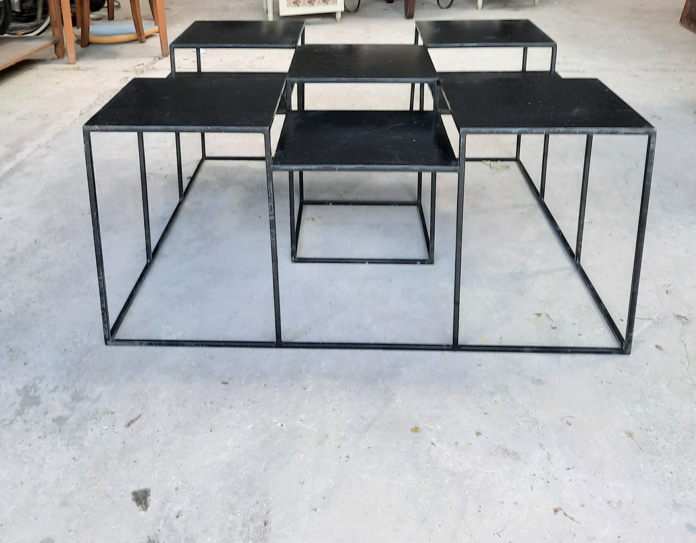 Metal design coffee table