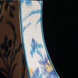 Table lamp Lampshade fabric Ikat and its crystal foot