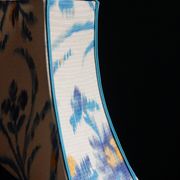 Table lamp Lampshade fabric Ikat and its crystal foot