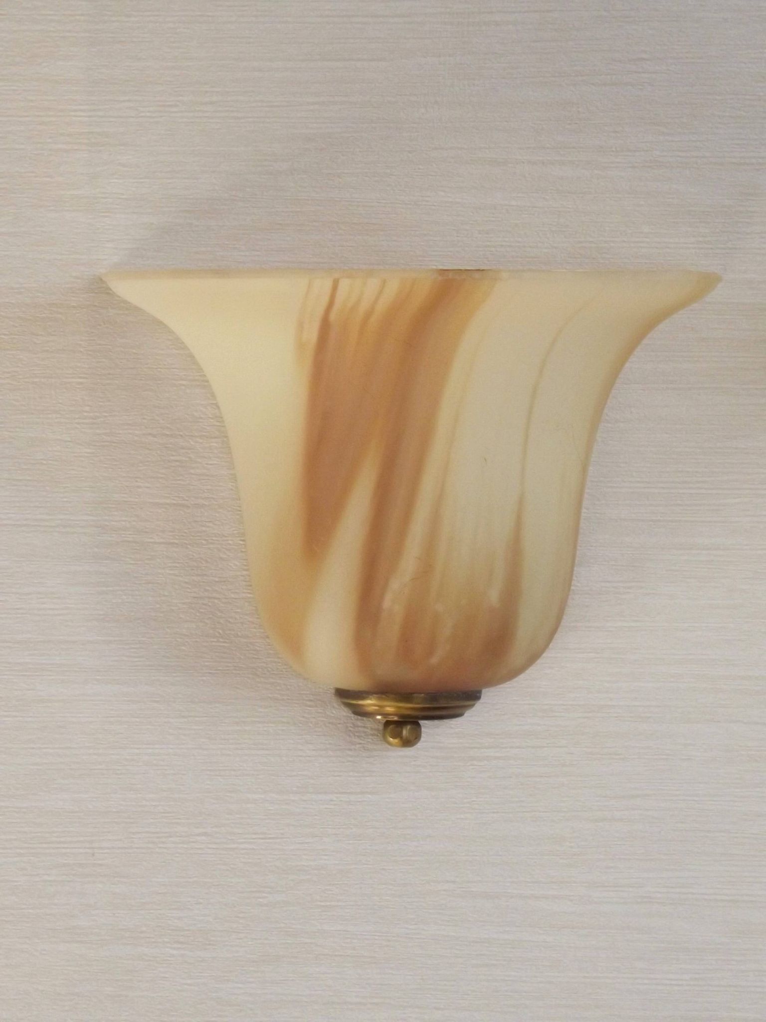 Vintage Pair Marinha Grande Swirl Art Glass Wall Sconces Made in Portugal