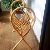 Rattan magazine holder