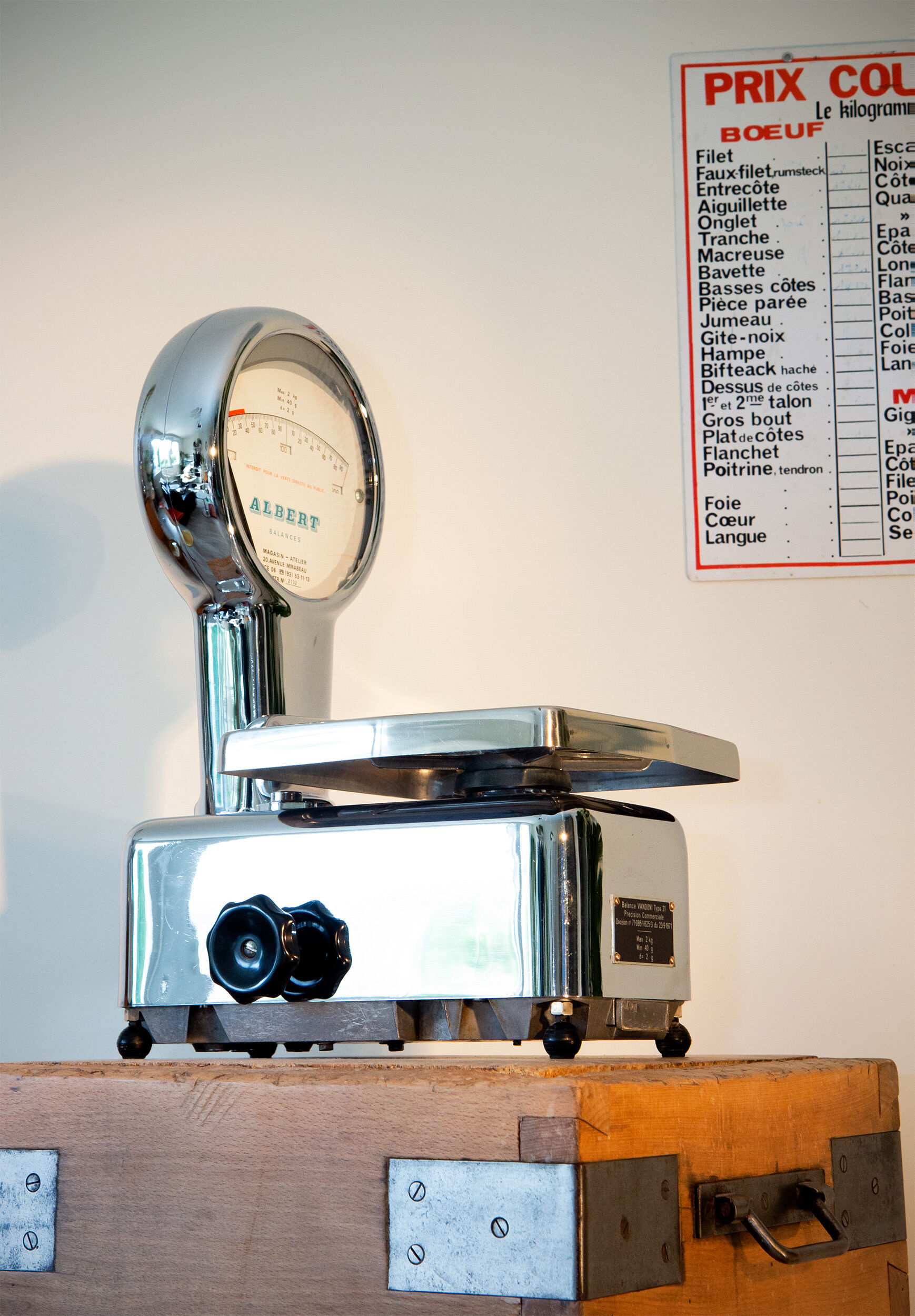 Chromed grocery scale, Vandoni, year 60-70, Italy