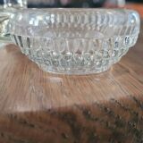 Thick glass salt and pepper shakers