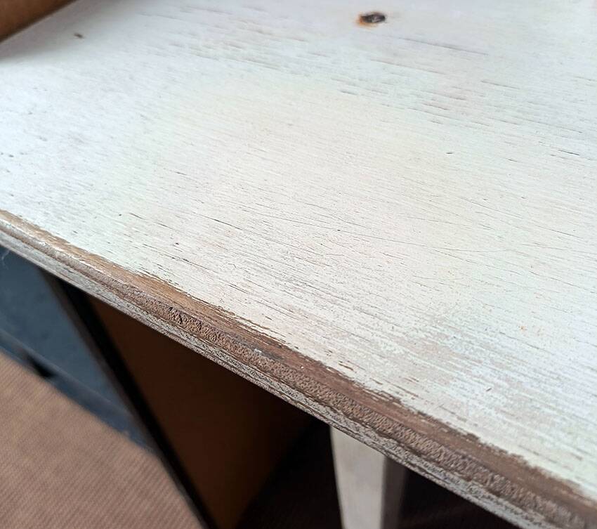 Large workshop table waxed with beeswax. Vintage. France 50s.