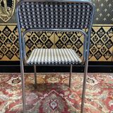 Suite de 6 chaises vintages 1970 chromées