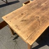 Farmhouse table with drawer and bread slide niche