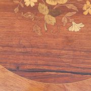 Selette pedestal side table Louis XV style with decorated marquetry and rosewood - 1900s