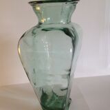 Trapeze vintage thick glass vase