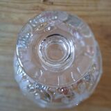 Crystal footed bowl - heart and flower