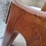 4 teak Compass chairs by Kai Kristiansen for SVA Møbler, 1960s