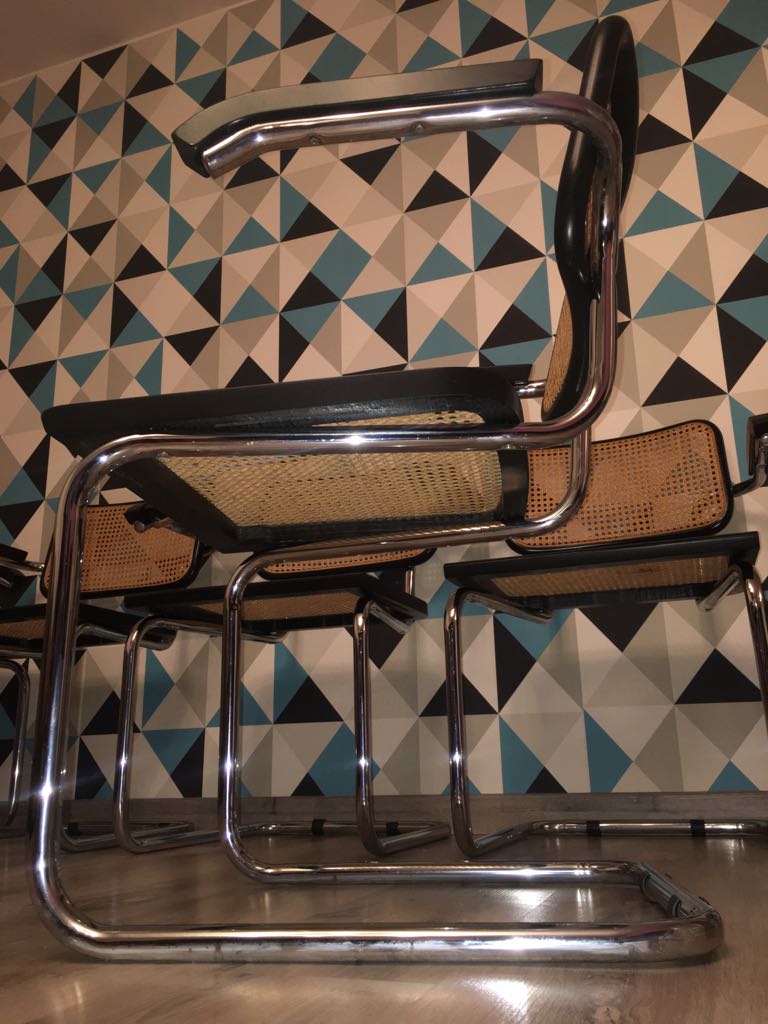 Set of 6 armchairs Marcel Breuer b64 vintage made in italy