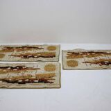 Set of three retro design red carpets, 1980s