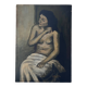 Brown female table signed R. Pauliere