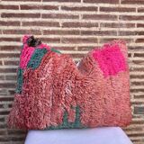 Magnifique coussin Kilim berbère vintage du Maroc