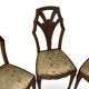 Ensemble de 6 chaises de salle à manger en noyer sculpté Art Déco, années 1920/1930