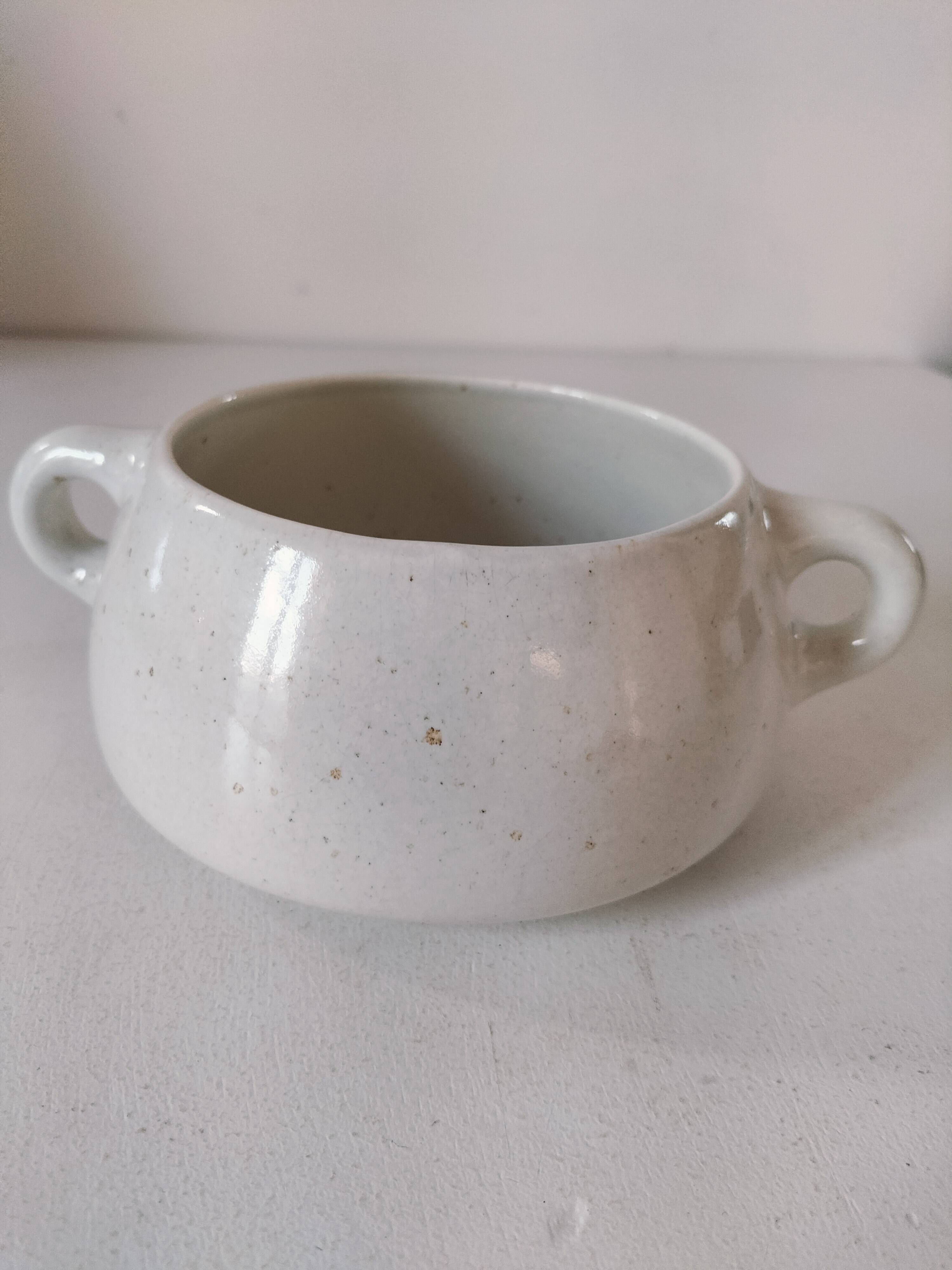 Vintage Salins soup bowl – Coppelia model – hand-decorated