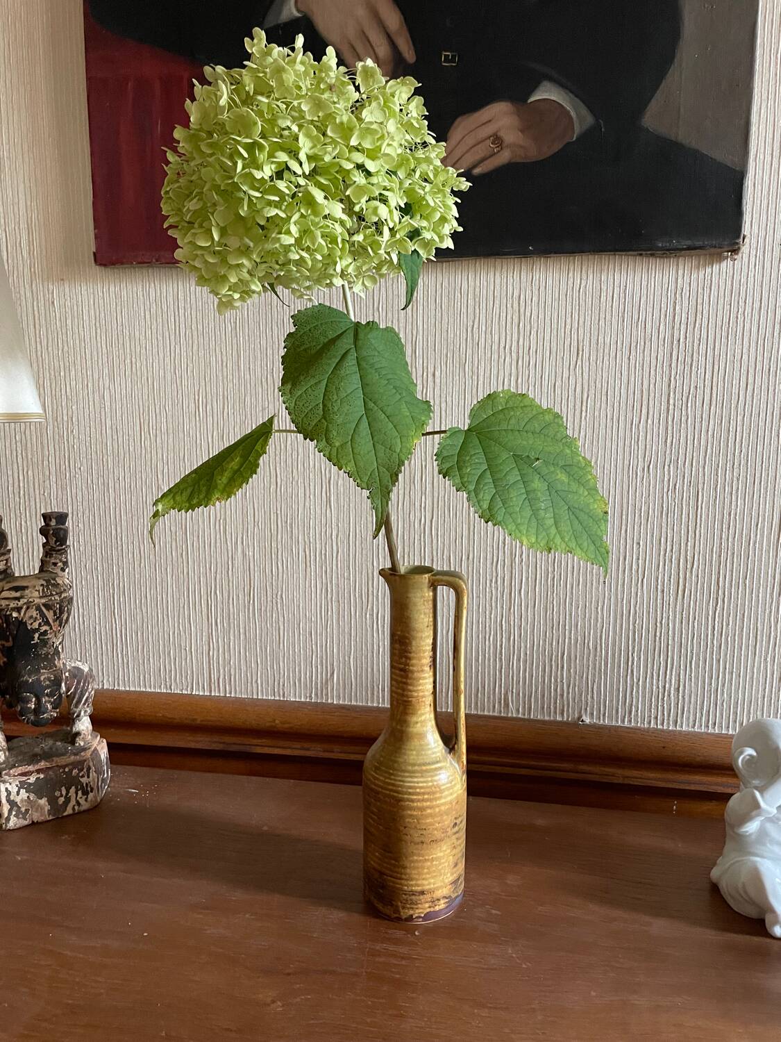 Vintage stoneware vase signed