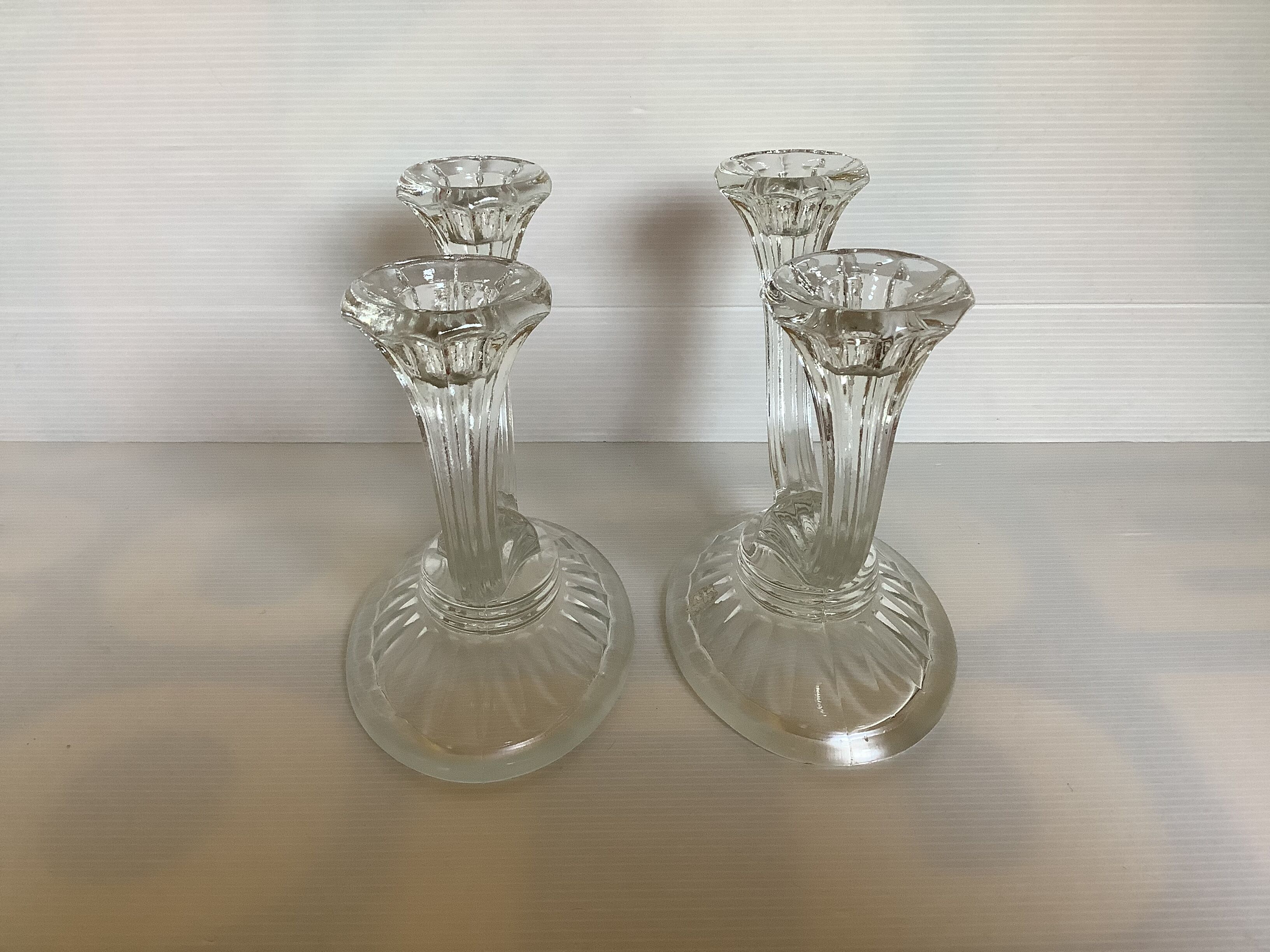 Pair of antique art deco candlesticks