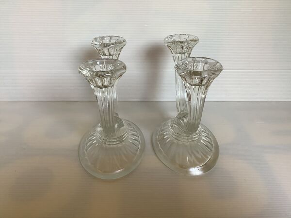 Paire anciens bougeoirs art déco