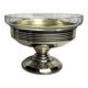 Art Deco, silver-plated metal fruit bowl with pedestal base, hallmarked, circa 1930