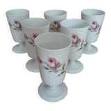 6 Mazagrans // Limoges Porcelain