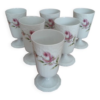 6 Mazagrans // Porcelaine de Limoges