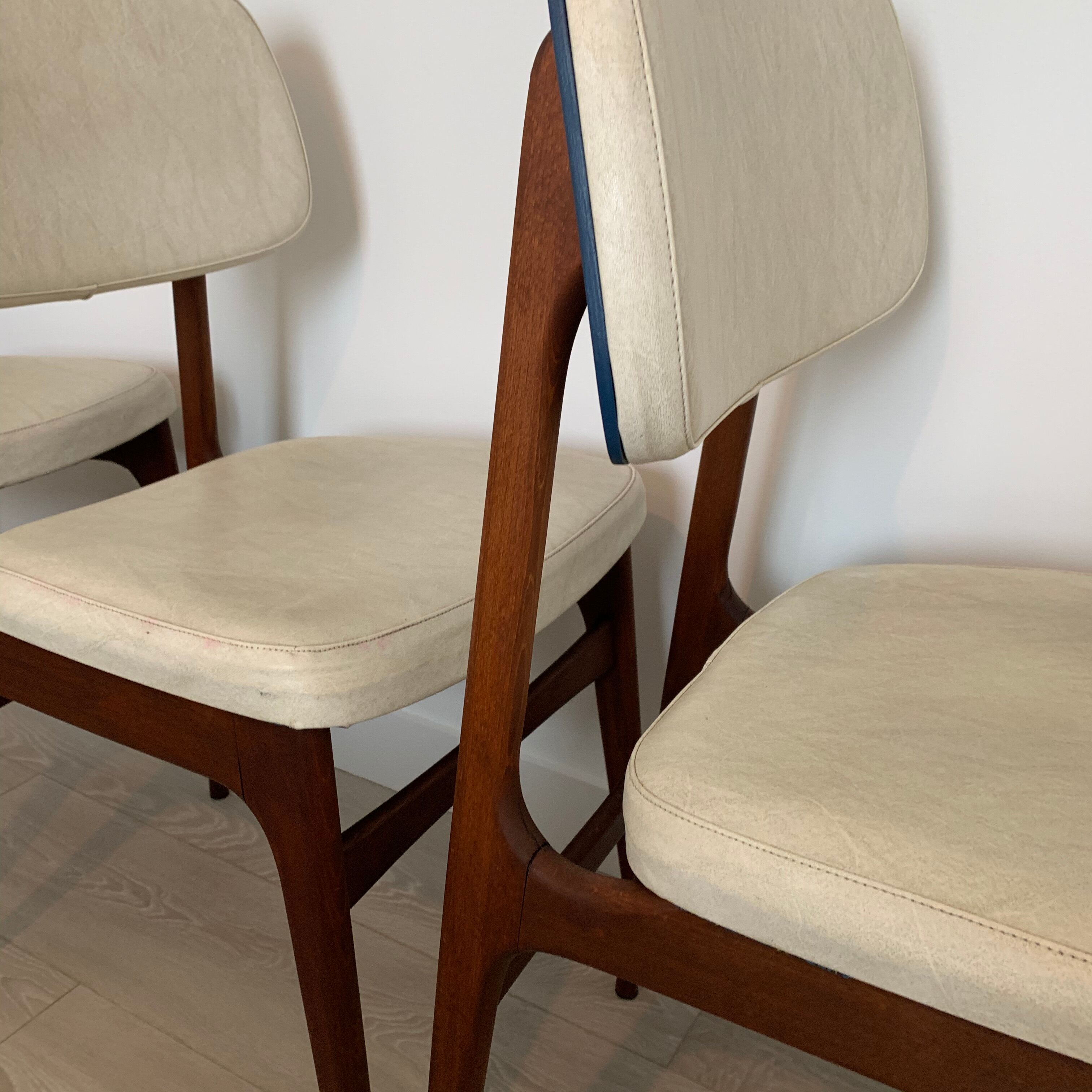 Wooden and skai chairs