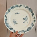 Large round dish, Creil and Montereau, Centaurea service, iron earth, late 19th century