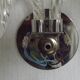 Pair of French vintage double crystal wall lights with barley twist glass arms.