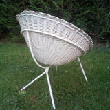Rattan shell chair