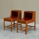 Pair of bedside tables by Nordiska Kompaniet in teak, 1952, by David Rosén.
