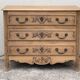 Louis XV style chest of drawers, solid raw oak, 1920.