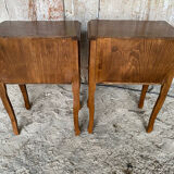 Louis xv style nightstand with drawer + vintage case