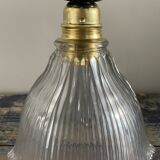 Vintage holophane glass ceiling lamp