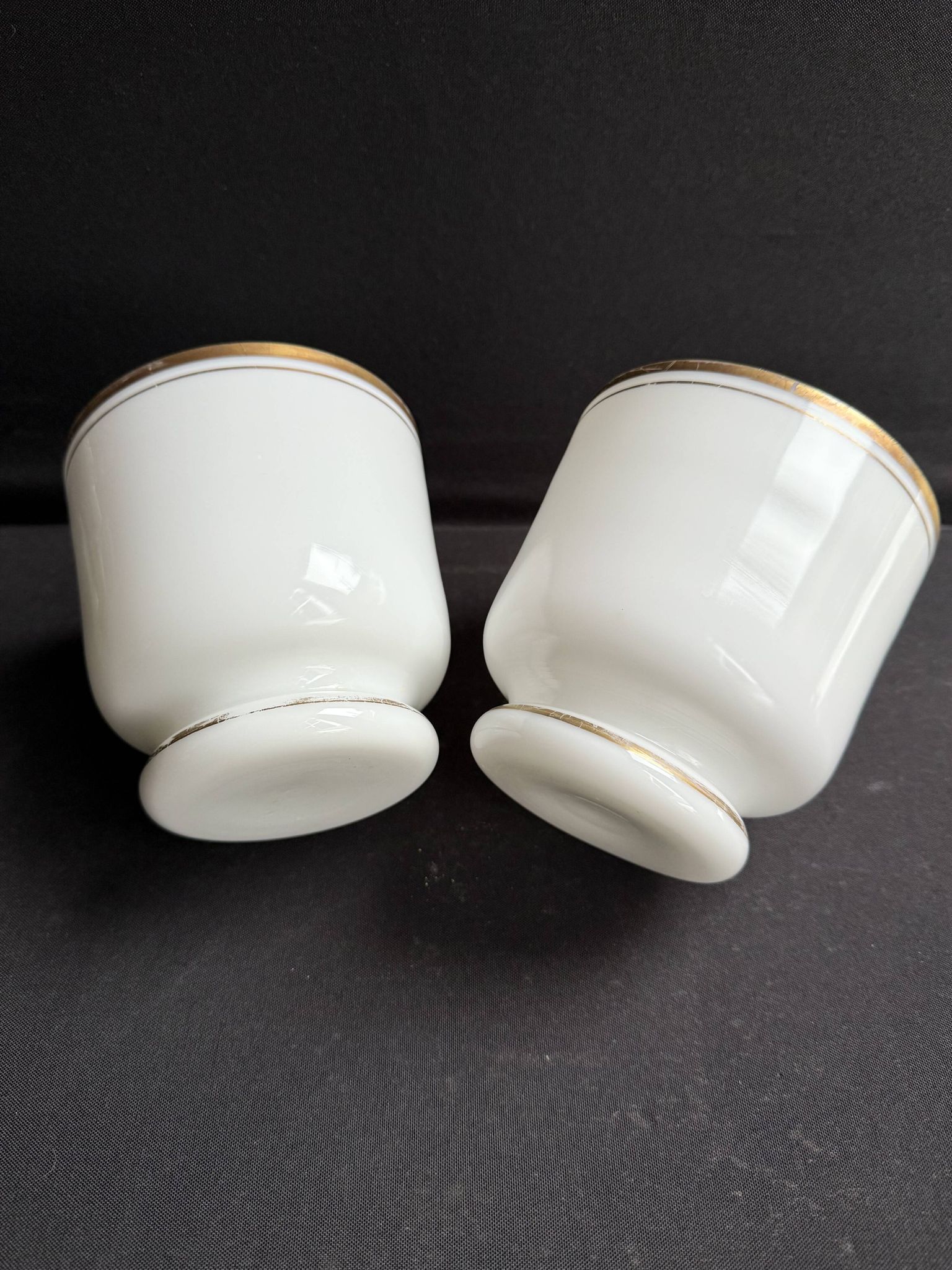 Pair of cache-pots – opaline crystal – 19th century