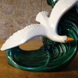 Barbotine candle holder from the 50s.