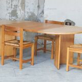 Mid-century massive extendable designer table