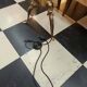 Tripod floor lamp brass circa 1950