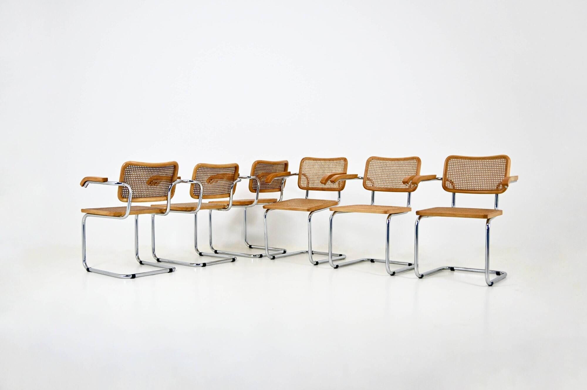 Set of 6 dining chairs Style B32 by Marcel Breuer