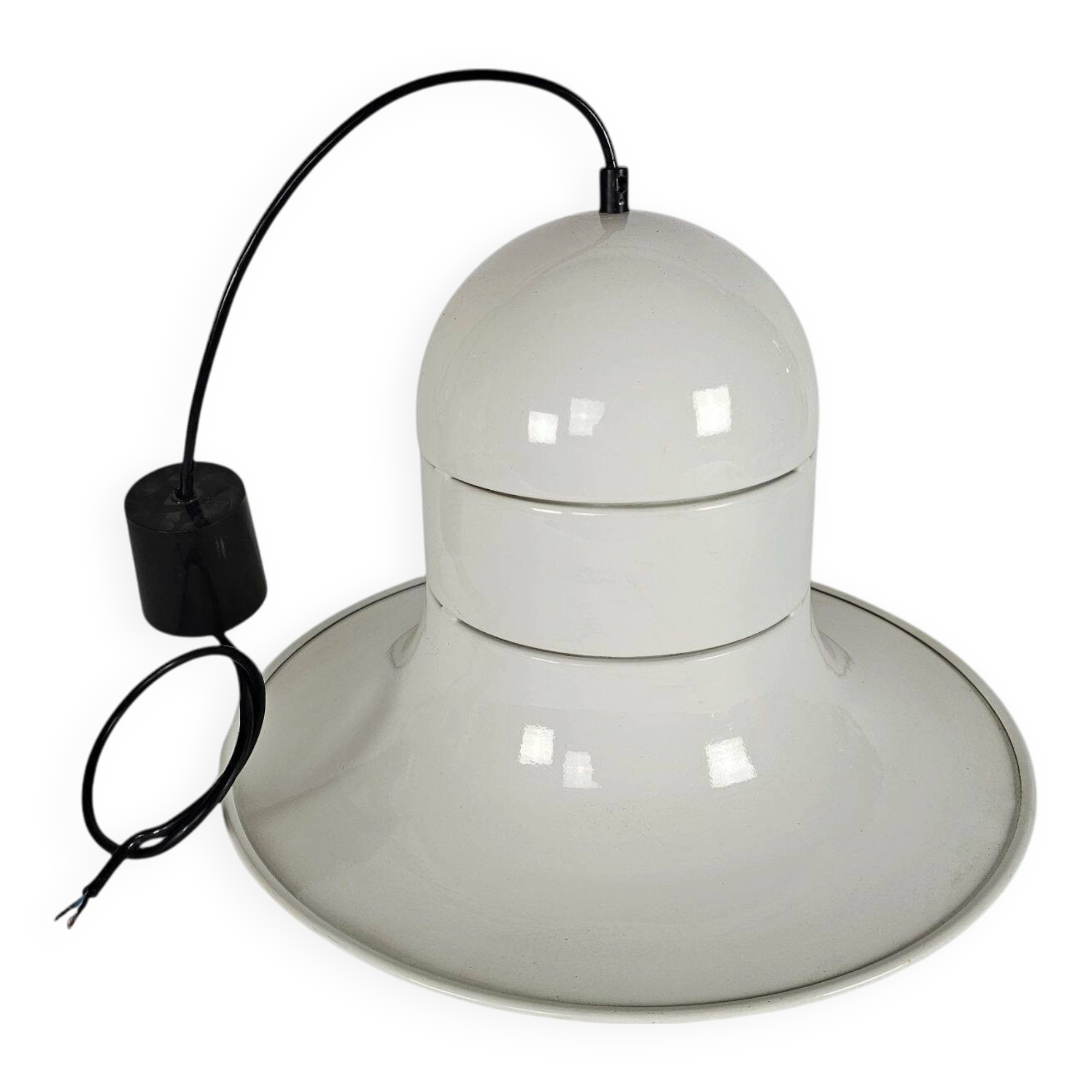 Boulanger S.A. -  Space Age - hanglamp - wit gelakt -  Made in Belgium - 60
