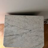 Bedside table with marble top