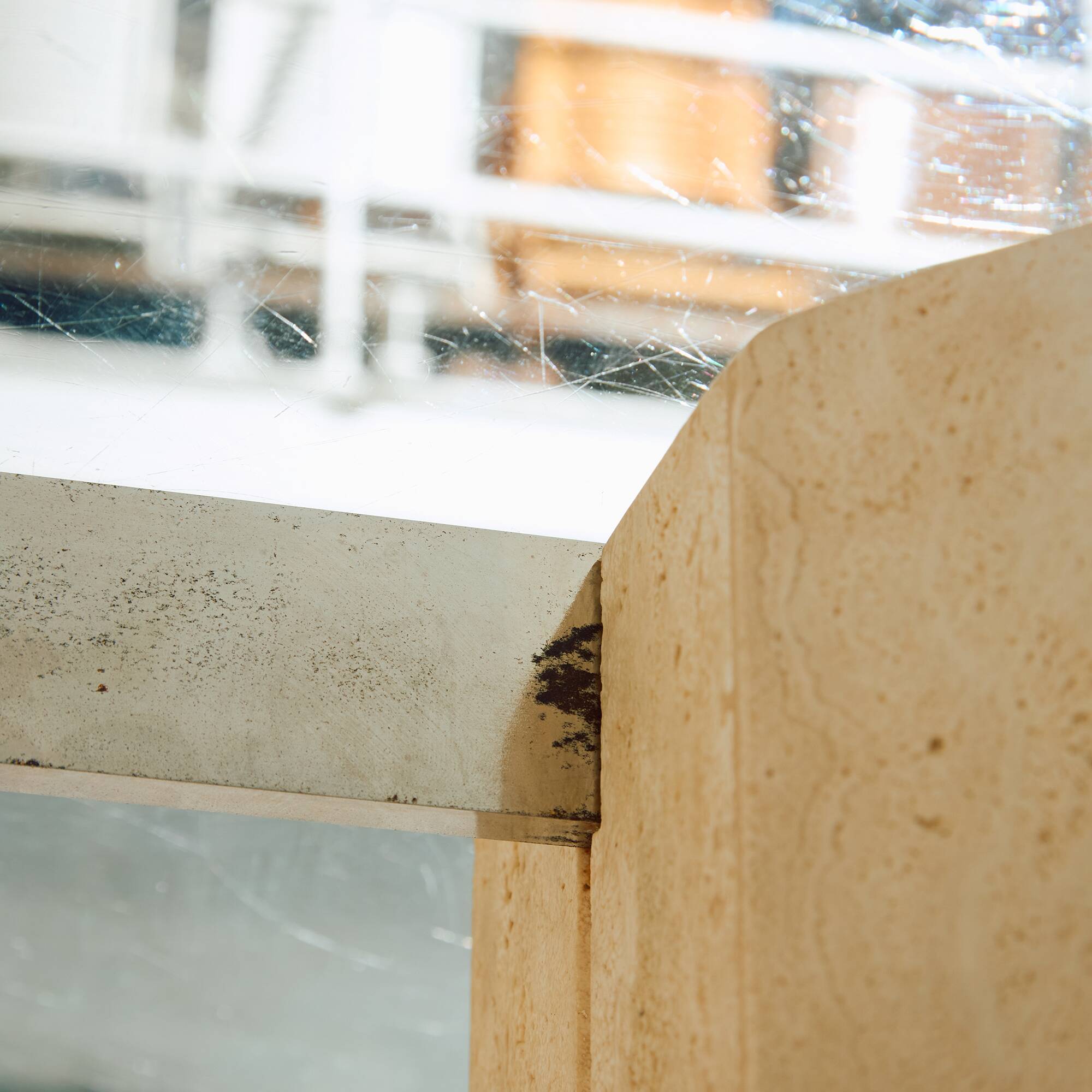 Italian limestone coffee table (MK9883)