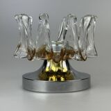 60s 70s wall lamp Wall Sconce made of metal & Murano glass Space Age design