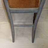 Chaise ancienne style louis XVI cannage gris galet