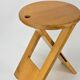 Folding wooden stool