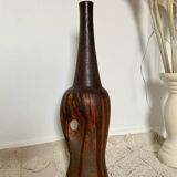 Vintage Brutalist Ceramic Vase or Large Lamp Base - Accolay Style