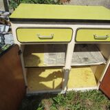 Yellow formica buffet